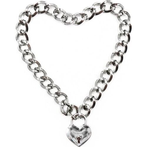 Bondage Sex Necklace Metal SM Collar Heart Shaped Flirt Sex Toys Women Fetish Sexy Adult Games for Couples Erotic Accessories