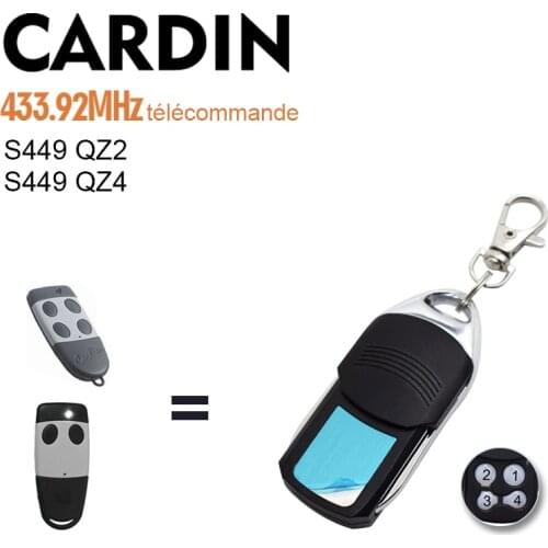 Cardin 433.92mhz Rolling code Remote Control replacement Cardin S449 QZ2 QZ4 Garage Door Opener 433mhz