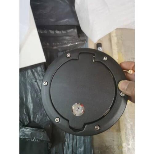 Black Powder Coated Steel Gas Fuel Tank Gas Cap Cover with key for Jeep Wrangler JK JKU Unlimited Rubicon Sahara Tank Cover