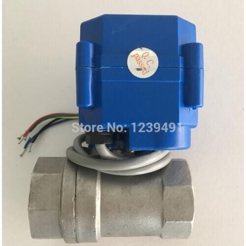 DN20 3/4" stainless steel Two Way Electrical Ball Valve DC5V 12V 24V AC220V CR01 CR02 CR03 CR04 CR05