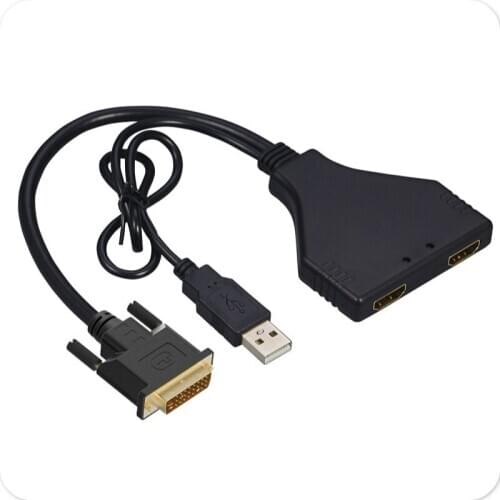 DVI to 2 HDMI1 in 2 out one point two high-definition 1080P TV 3d video splitter 2 divider line