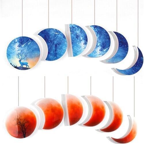 Lunar Eclipse Mould Silicone Epoxy Resin Mold DIY Resin Crafts DIY Hanging Ornament Mousses Ice Cream Chiffon Cakes Decoration