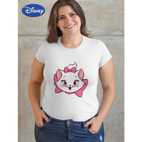 Disney Marie Cat Profile Custom T Shirt Woman Plus Size Summer Top Casual Fashion European Ropa Aesthetic Stylish Happy Young