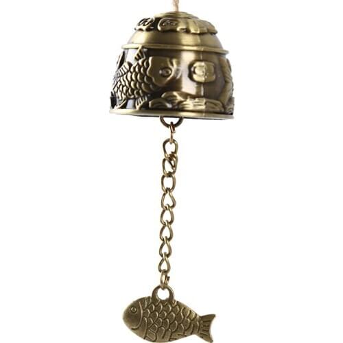 2019 Hot Fish / Dragon Pattern Metal Wind Chime Hanging Chinese Knot Windchime Bell Pendant Garden Wall Decor Door Hanging