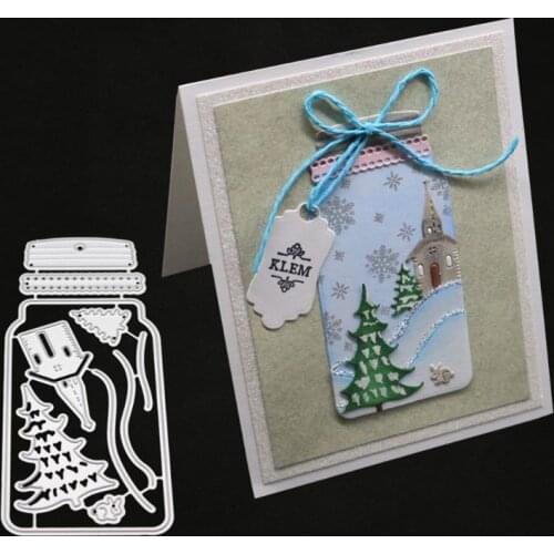 Christmas Tree Bottle Metal Cutting Dies Stencil Scrapbooking DIY Album Stamp K0AB