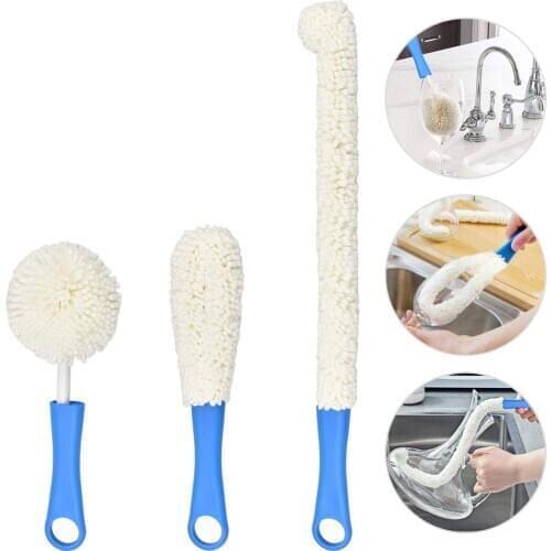 Soft Foam Wine Bottle Brush Decanter Stemware Glasses Dust Cleaning Brush Flexible Win Bar Set Cleaner