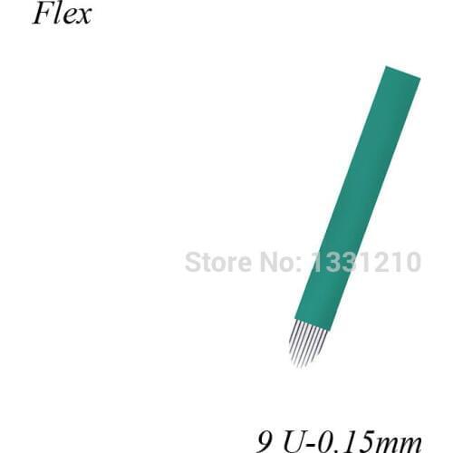 Nano 9U Diam 0.15mm Permanent Makeup Needles Microblading Eyebrow Tattoo Needles Permanent Makeup Manual Blades