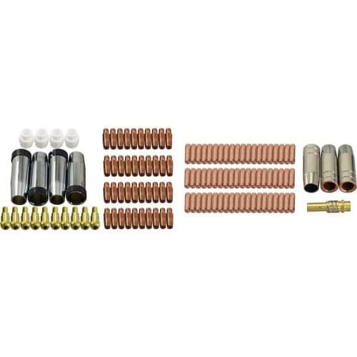 New 59Pcs Contact Tip Conical Gas Nozzle Tip Holder & 24KD MB24 MIG & 64Pcs MB15 Contact Tip Gas Nozzle Tip Holder