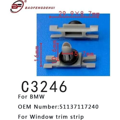 Window Trim Strip Fastener 51137117240 For BMW 3 F30 E90 E91 LCI Roof Ledge Moulding Clip