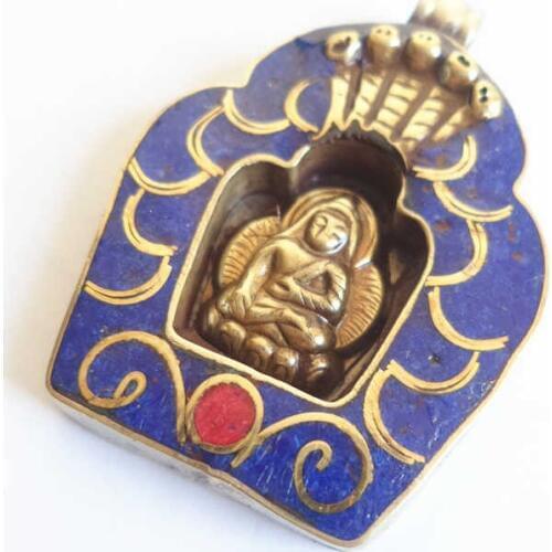 TBP342 Tibetan Buddha Amulet pendant Tibet Antiqued Golden Buddha Tower Pendants