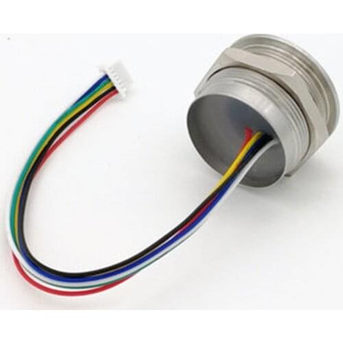 R503 Capacitive Fingerprint Module Round Fingerprint Recognition Module with Two-color Ring Indicator Metal Thread