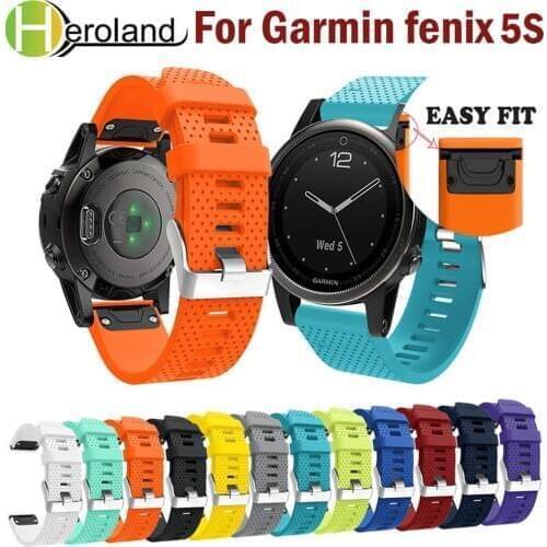 Silicone Soft Band sport wristband Bracelet Wrist Strap for Garmin Fenix 5S Watch Replacement smart Wrist Band watchband new