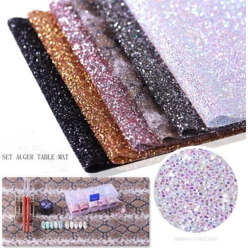 Tfscloin Nail Art Table Mat Shinning Foldable Cushion Pillow Hand Rests Pads for Manicure Nail Mat Salon Tool