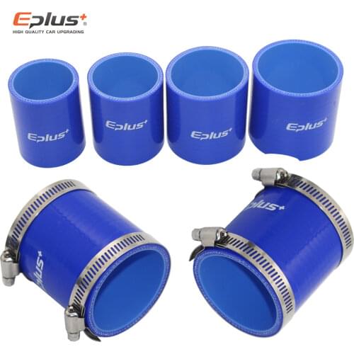 EPLUS Length 76mm Silicone Tubing Hose Intercooler Turbo Intake Pipe Coupler Hose Universal Straight Multiple Sizes Blue