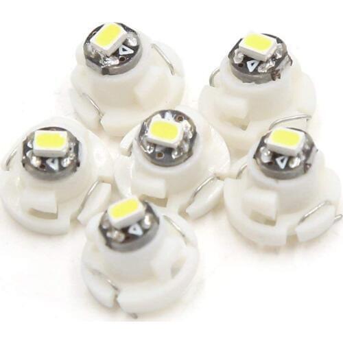 Uxcell 6 Pcs T4.2 White 3020 LED Dashboard Panel Light Lamp Bulb for Car Interior