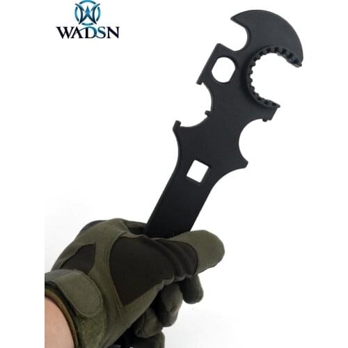 WADSN Airsoft Delta Ring Butt Stock Tube Wrench Tool For AR15 M16 M4 Hunting Gun Barrel Nut Steel Wrench Airsoft Accessories