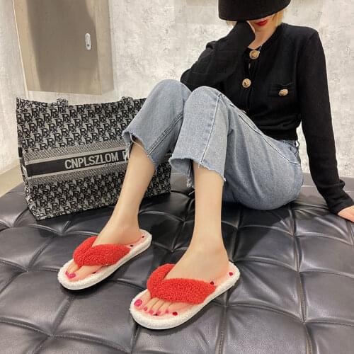 Sweet Watermelon Contrast Color Embroidered Suede Home Slippers Soft Bottom Silent Flip Flops