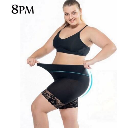 Women Summer Sexy LaceShorts Shaping Safety Plus Size High Waist Seamless Tummy Panties Boxer Underwear ouc1105