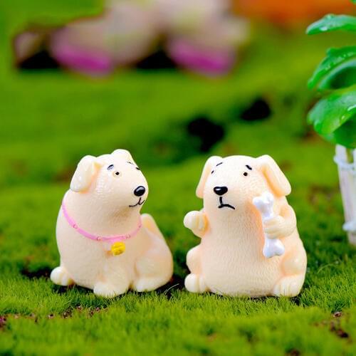 ZOCDOU 1 Piece Dog Lovers Doggie Poodle Shepherd Home Model Small Statue Figurine Crafts Pet Ornament Miniatures DIY Decor