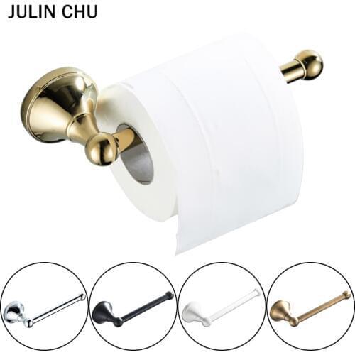 Gold Toilet Paper Holders Black Bronze Wall Mounted Chrome Antique Tissue Hanger White WC Roll Holder for Kitchen Bathroom Hotel