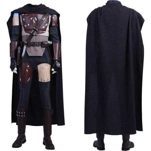 Star Superhero Cosplay Costume Mandalorians Role-playing Cool Outfit Halloween Party Clothing With Accessories