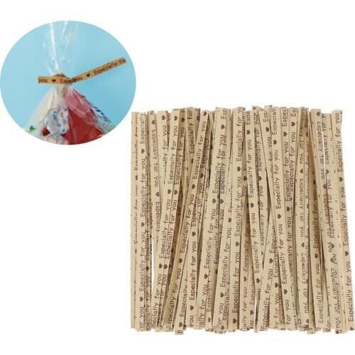 100 Pcs Gift Wrapping Especially For You Twist Ties Wire Organizer Space Saving Desk Accessories Office Supplies