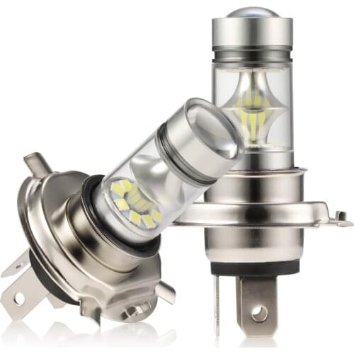 2Pcs 100W H4 LED Headlight Bulb1800LM Car COB LED Conversion Headlight Bulb 12V 6000K Fog Lamp Hi/Lo Beam Auto Headlamp 2021