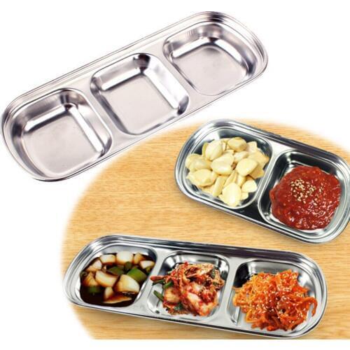 3 Lattice Seasoning Soy Sauce Dish Vinegar Sauce Dish Snack Plate Tray Home Kitchen Tableware Divided Serving Bowl Plate
