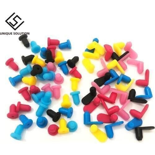 4pcs Color Universal Refillable Cartridge Color Rubber Plug Air Hole Plug CISS Parts Accessories
