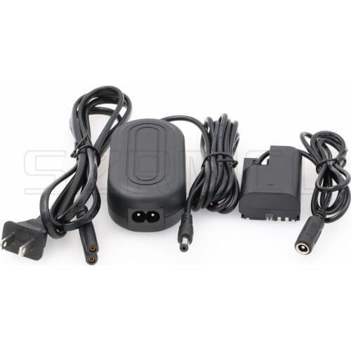 8V 3A AC Power Adapter and New DR E6(LP E6) DC Coupler Dummy Battery for Canon 60D 70D 80D Camera SmallHD 501 502 Monitor