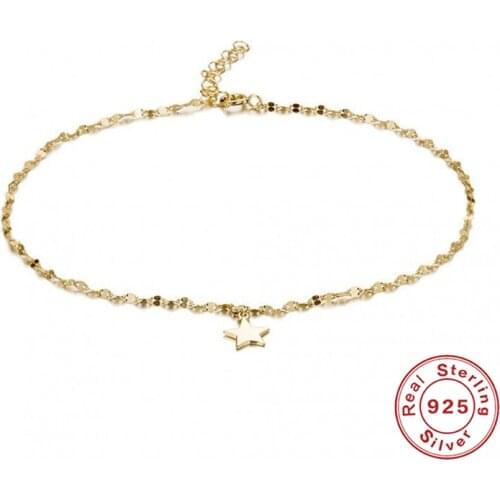 BOAKO 2021 Trend 925 Sterling Silver Anklet Bracelet Purple Fruit Bracelet Charm Bracelet For Women Jewelry Gift Foot Bracelets