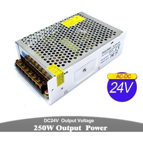 DC24V Switching Power Supply 24v 10.4A 250W Driver Transformer Ac Dc SMPS For LED Lighting Printer CNC CCTV Monitor