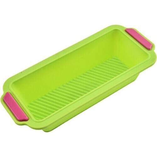 Cake Baking Mold New Dot Silicone Two-Color Mold Double Ear Toast Bread Box Long Square Cake Mold Non-Stick Bakeware