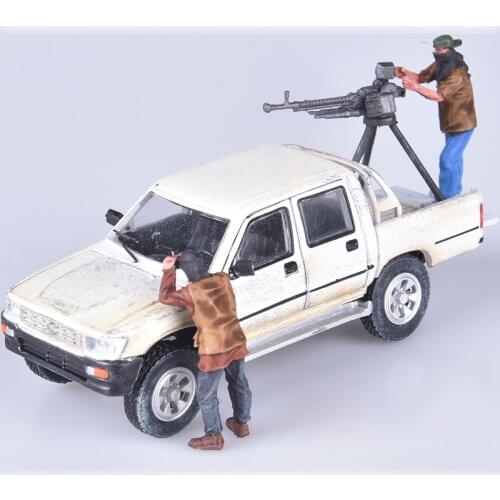 New Special Price 1/72 Die-cast Alloy Pickup Truck Can Act DSHK Off-road Vehicle Home Collection Display Toy Gift Free Shipping