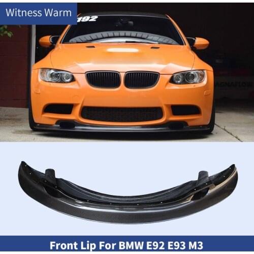 3 Serise front shovel Carbon Fiber Car Front Bumper Lip spoiler For BMW E92 M3 2005-2012 FRP Unpainted