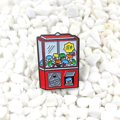 Creative Cute Coin-operated Candy Machine Alloy Paint Brooch Fashion Mens Womens Lapel Pin Jewelry Childrens Gifts Jewelry