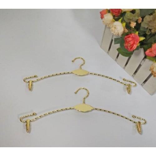 Fashion Metal Bra Clothes Hanger Twisted Lines Underwear Lingerie Drying Rack With Clothes Pins 28cm