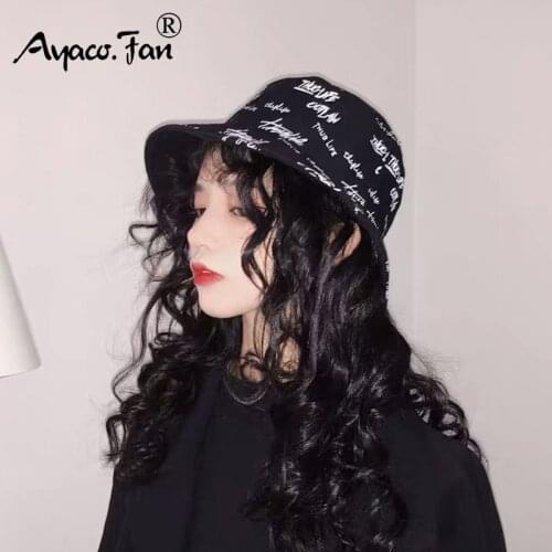 Summer Bucket Hats Women Men Graffiti Embroidery Cap Panama Hat Double-sided Wear Fishing Hat Fisherman Cap for Bob Femme Gorro