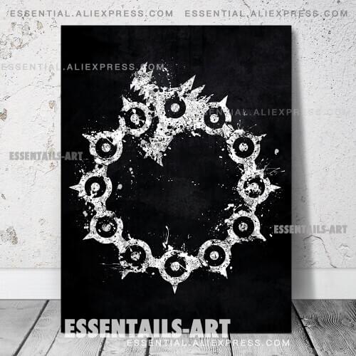 Nanatsu No Taizai Wrath Emblem Poster Canvas Wall Art Painting Decor Pictures Bedroom Study Living Room Home Decoration Prints