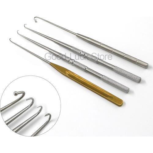 Nasal plastic instrument tool stainless steel double claw nose hook double head hook nose pull hook sharp head