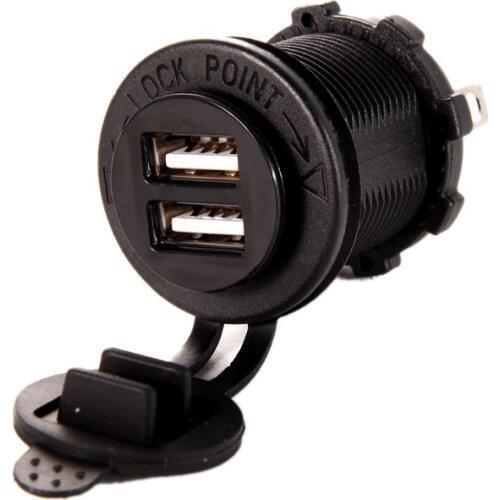 Motorcycle Cigarette Lighter 5V 3.1A Dual USB Motor Charger Socket Fast Charges for iPhone/iPad car styling