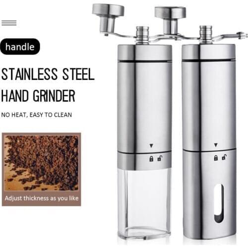 Manual Coffee Grinding Machine Coffee Maker Ceramics Core 304 Stainless Steel Hand Burr Mill Grinder Corn Coffee Bean Grinder