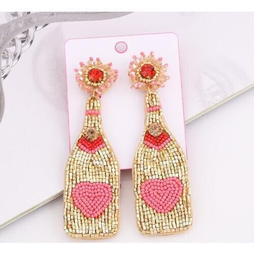 2021 Aretes Fashion Earrings For Women Creative Bottles Earrings Long Cute Handmade Earrings Womens Jewelry Wholesale Earrings