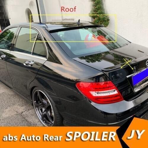 For Mercedes Benz W204 Roof Spoiler 2008-15 C180/C200/C230 C-class Roof spoiler Carbon Fiber Car Rear Wing Color Rear Spoiler