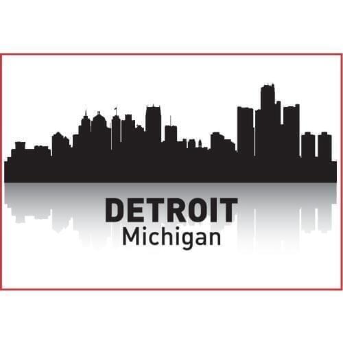 Michigan Detroit Skyline Souvenir Fridge Magnets 20274