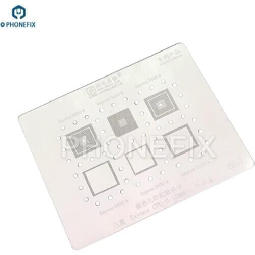 BGA Reballing Stencil Template for Samsung Exynos 7880 / 8895 B / 9810 / 3475 / 7580 / 8895 A / 3470 / 7570 CPU BGA IC Reballing