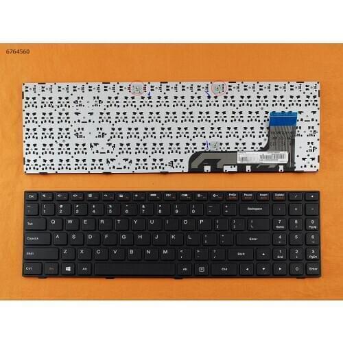 US New Replacement Keyboard for Lenovo Ideapad 100-15IBY B50-10 Laptop Black with Frame