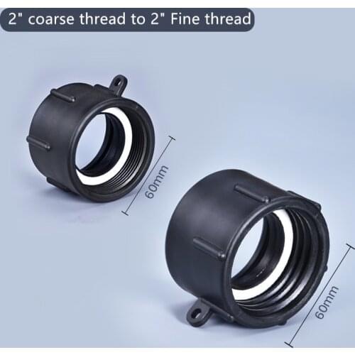 Thicken Water Tank fittings 2 inch coarse thread to 2 inch Fine thread IBC Tank Valve Hose Pipe Connector