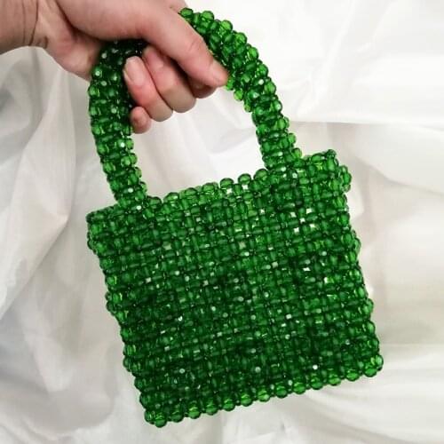 Mini beaded green handbag purses and handbags bags for women 2020 summer wholesale dropshipping