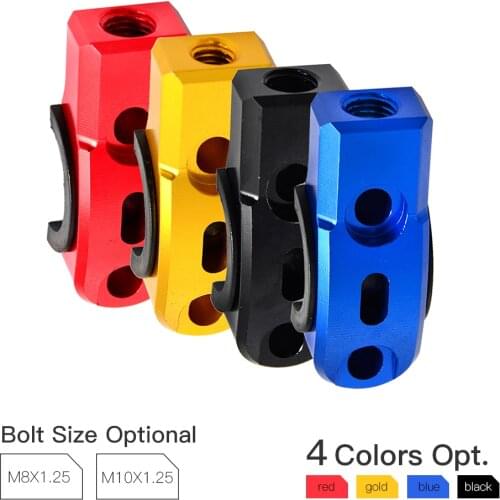 1 Pcs 8mm M8x1.25 Universal ATV Rotating Bar Clamp Mirror Mount Aluminum Series CNC Rotating Bar Clamp Mirror Mounts for ATV